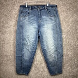 Festi by Torrid Barrel Denim Medium Wash Casual Straight Leg Jeans Size 18 Tall